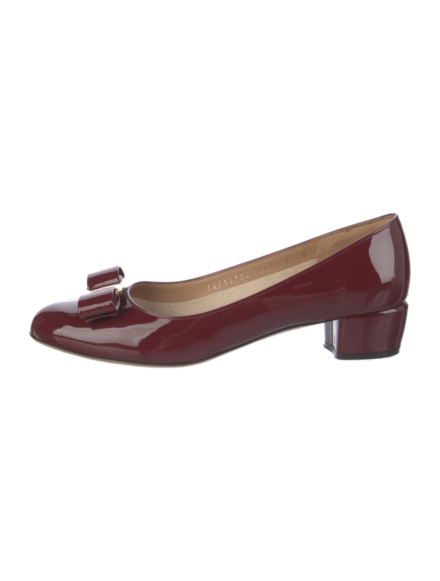 Salvatore Ferragamo Patent Leather Bow Accents Pumps