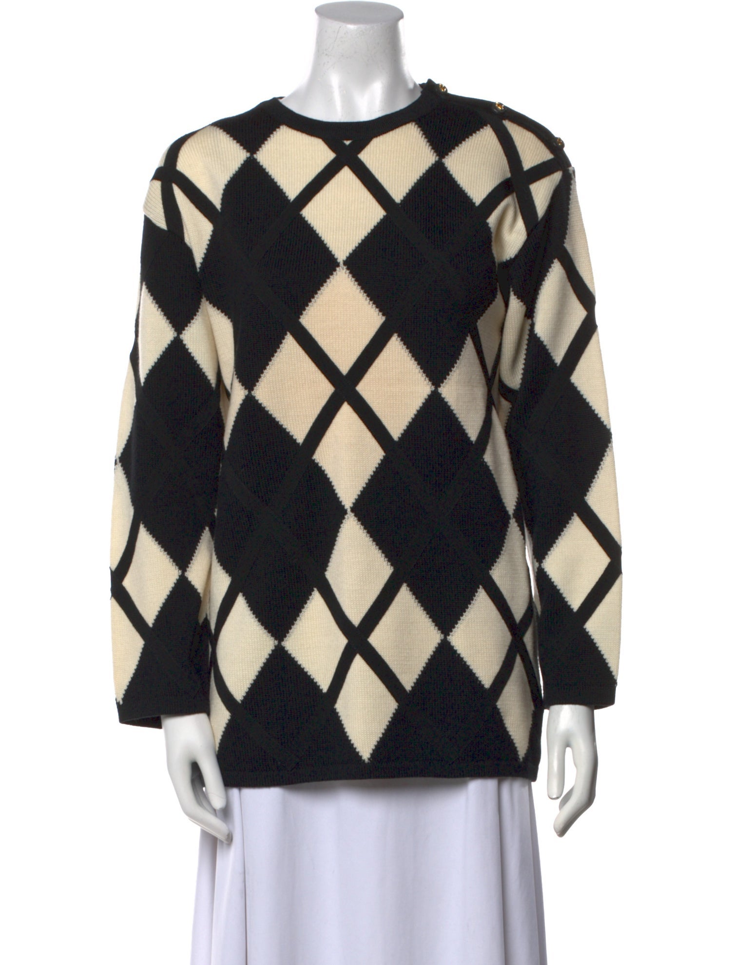 Salvatore Ferragamo Wool Printed Sweater