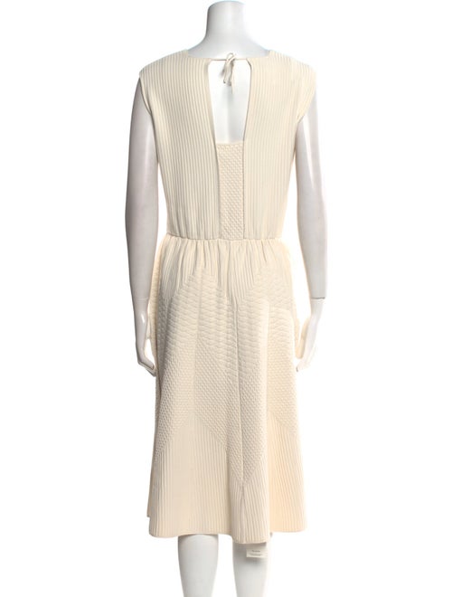 Salvatore Ferragamo Square Neckline Midi Length Dress