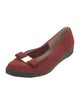 Salvatore Ferragamo Vara Bow Accent Suede Flats