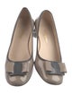 Salvatore Ferragamo Patent Leather Bow Accents Pumps