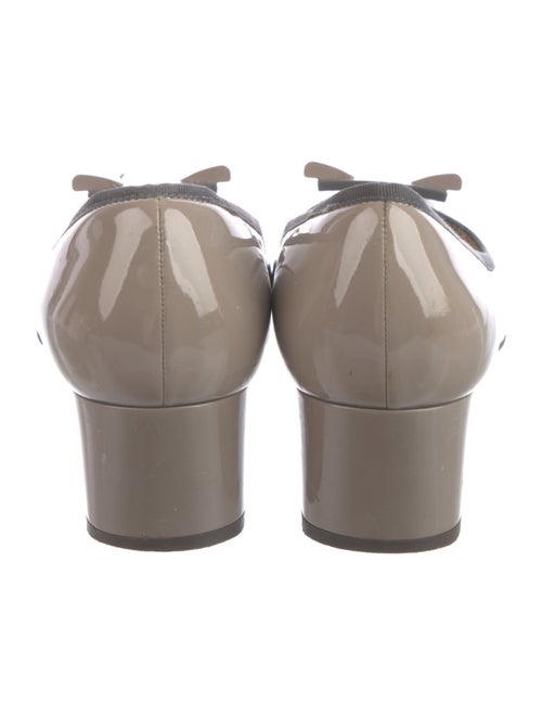 Salvatore Ferragamo Patent Leather Bow Accents Pumps
