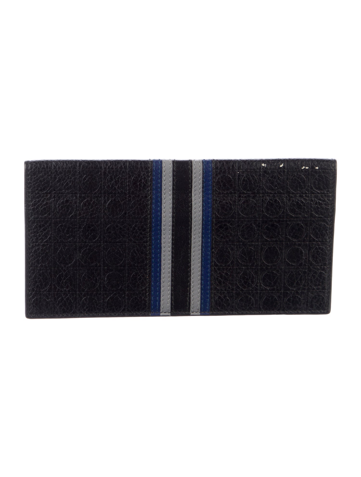 Salvatore Ferragamo Leather Striped Continental Wallet