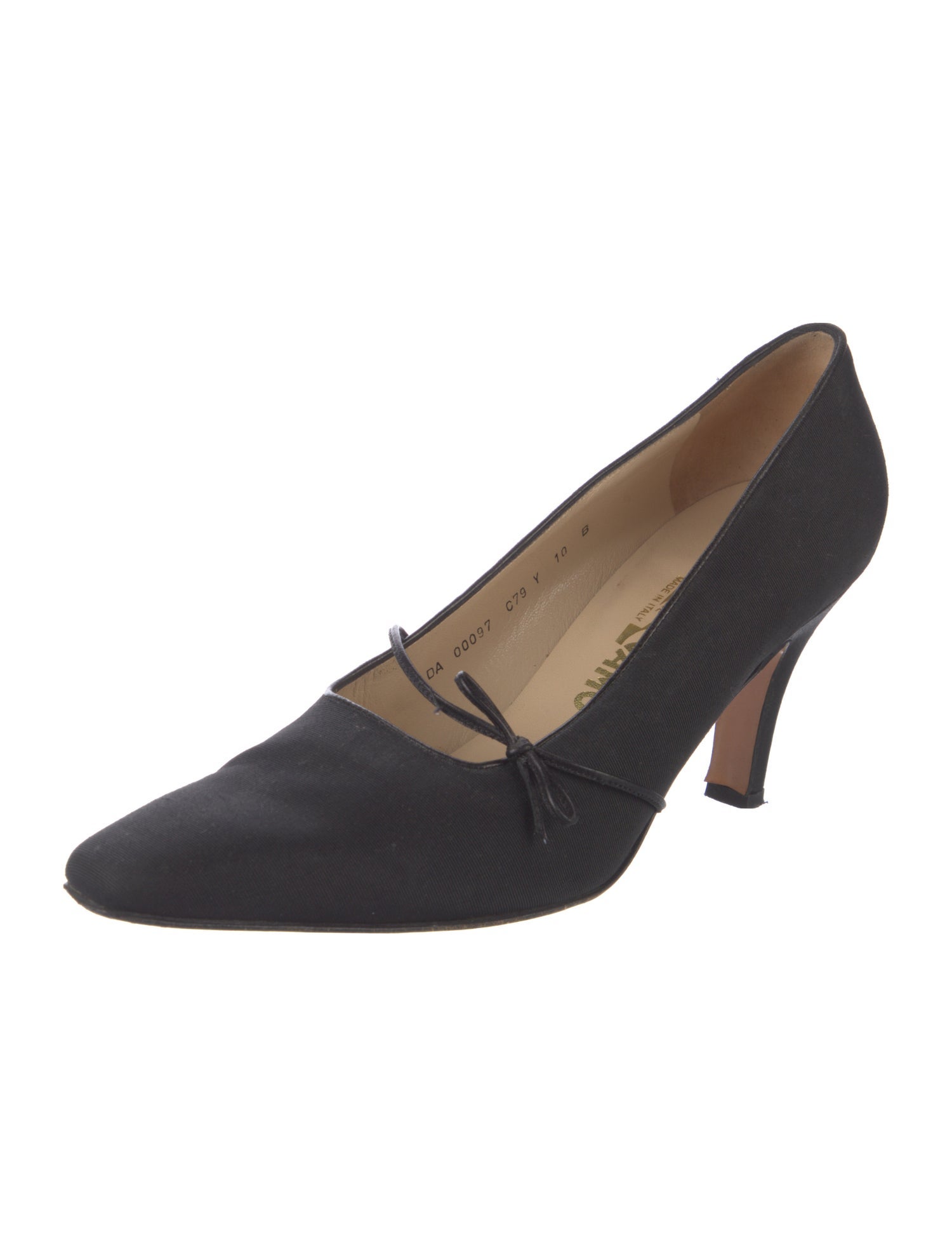 Salvatore Ferragamo Fabric Bow Accents Pumps