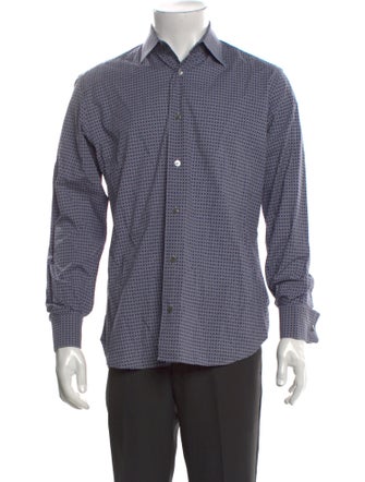 Salvatore Ferragamo Printed Long Sleeve Dress Shirt