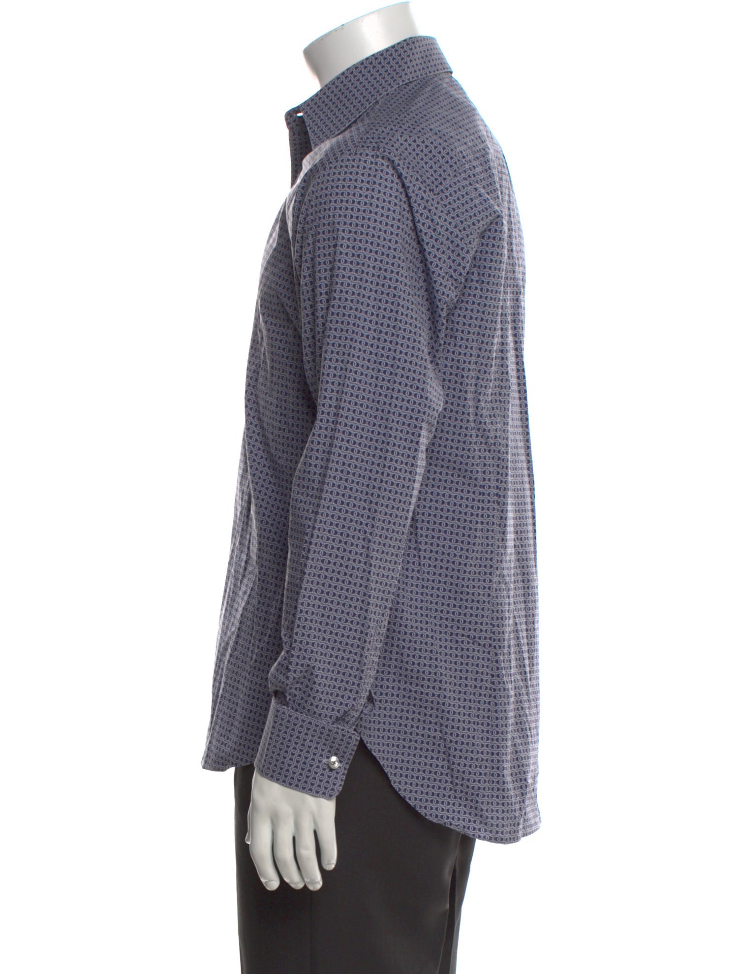 Salvatore Ferragamo Printed Long Sleeve Dress Shirt