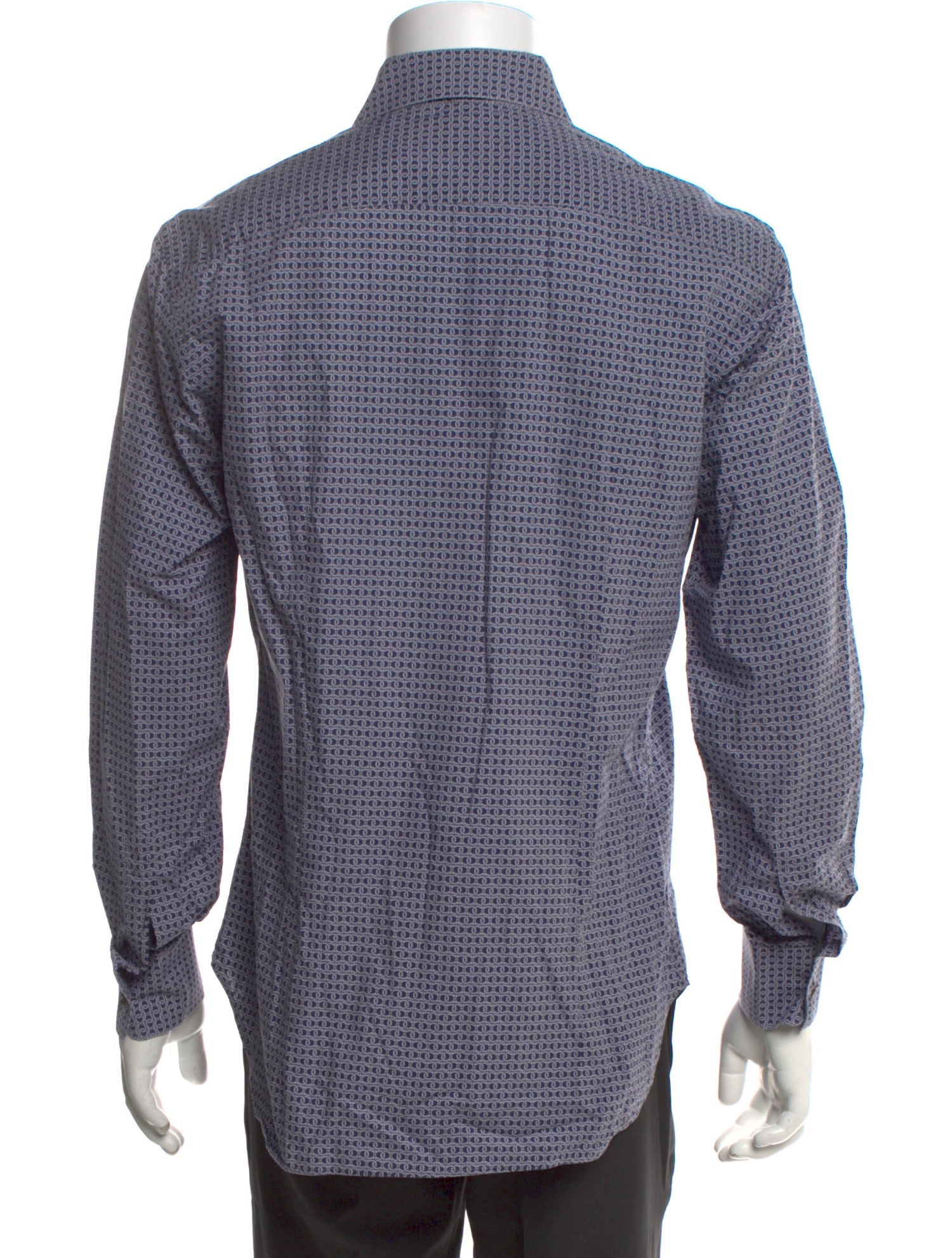 Salvatore Ferragamo Printed Long Sleeve Dress Shirt