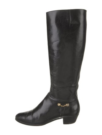 Salvatore Ferragamo Leather Riding Boots