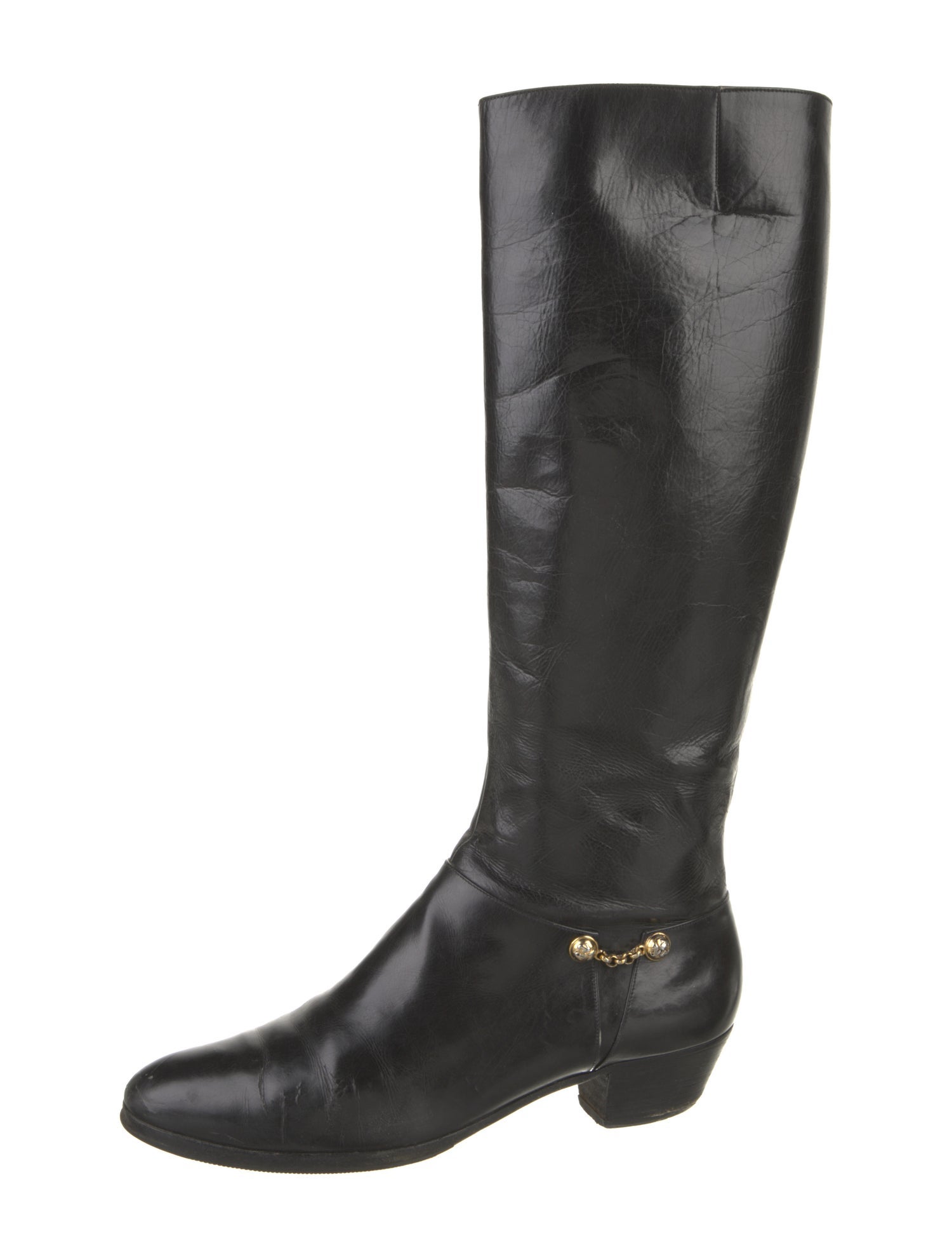 Salvatore Ferragamo Leather Riding Boots