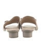 Salvatore Ferragamo Leather Bow Accents Slides
