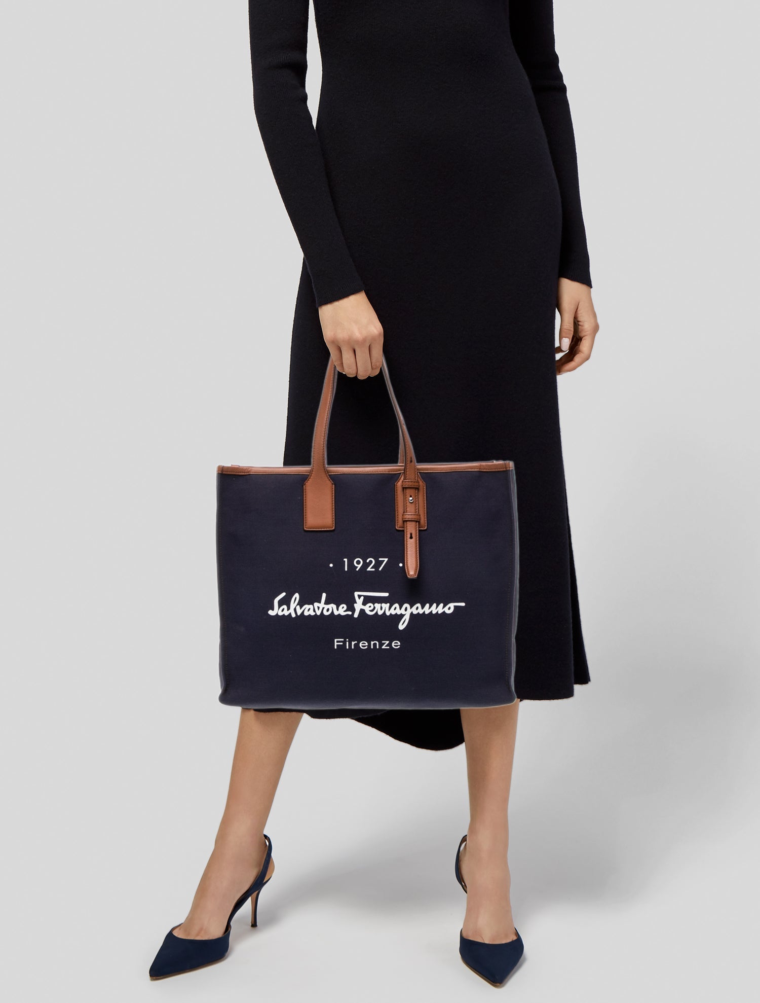 Salvatore Ferragamo Canvas Tote