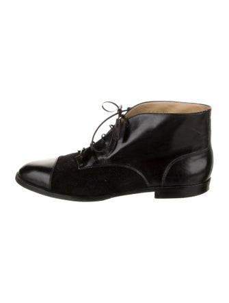 Salvatore Ferragamo Leather Tassel Accents Oxfords