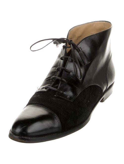 Salvatore Ferragamo Leather Tassel Accents Oxfords