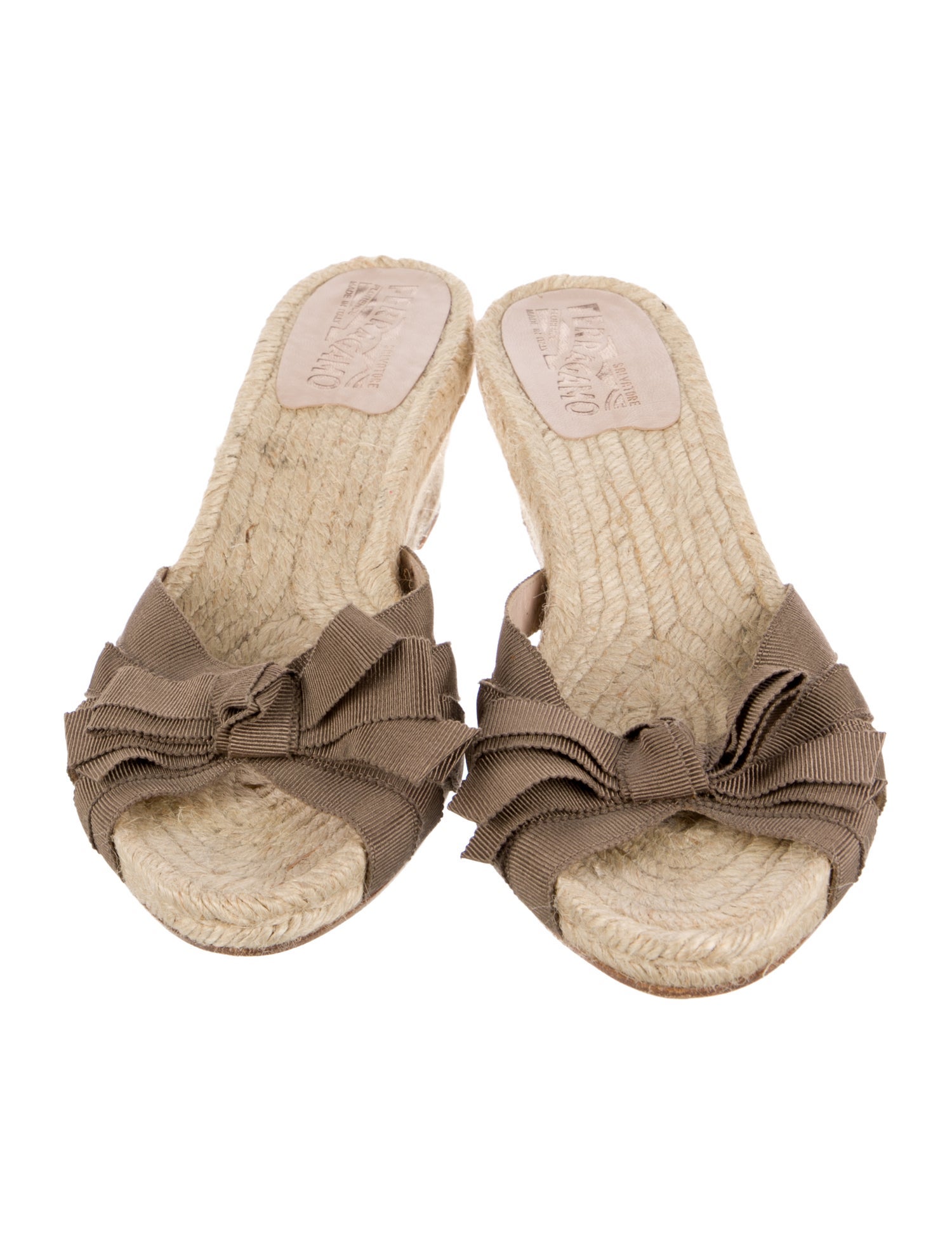 Salvatore Ferragamo Bow Accents Espadrilles