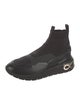 Salvatore Ferragamo Leather Trim Embellishment Sock Sneakers