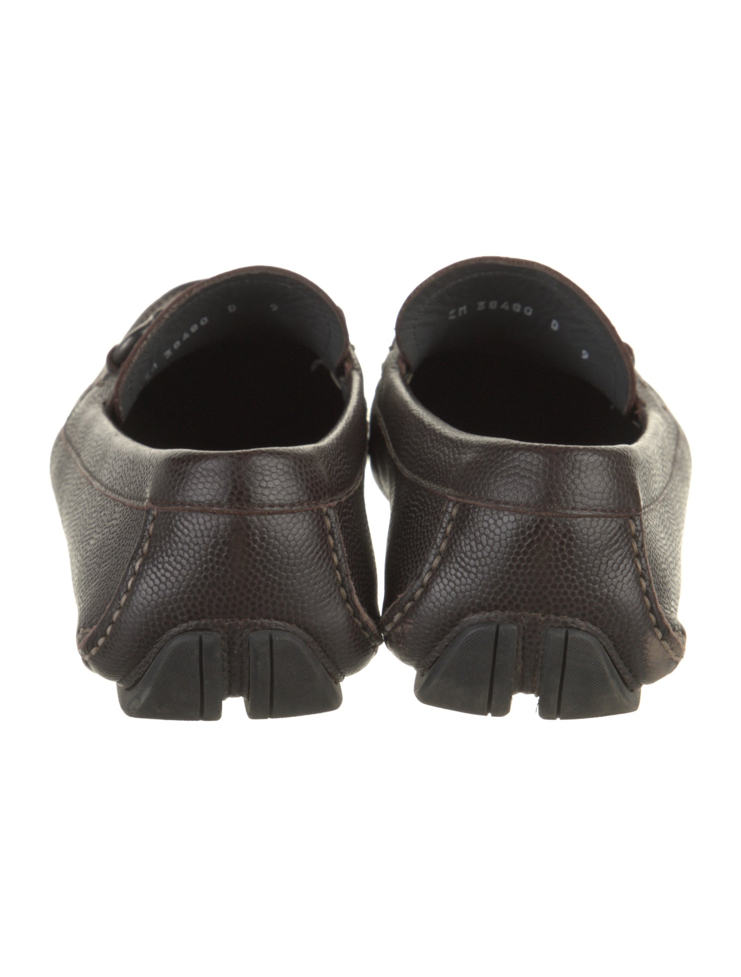 Salvatore Ferragamo Gancini Logo Leather Drivers