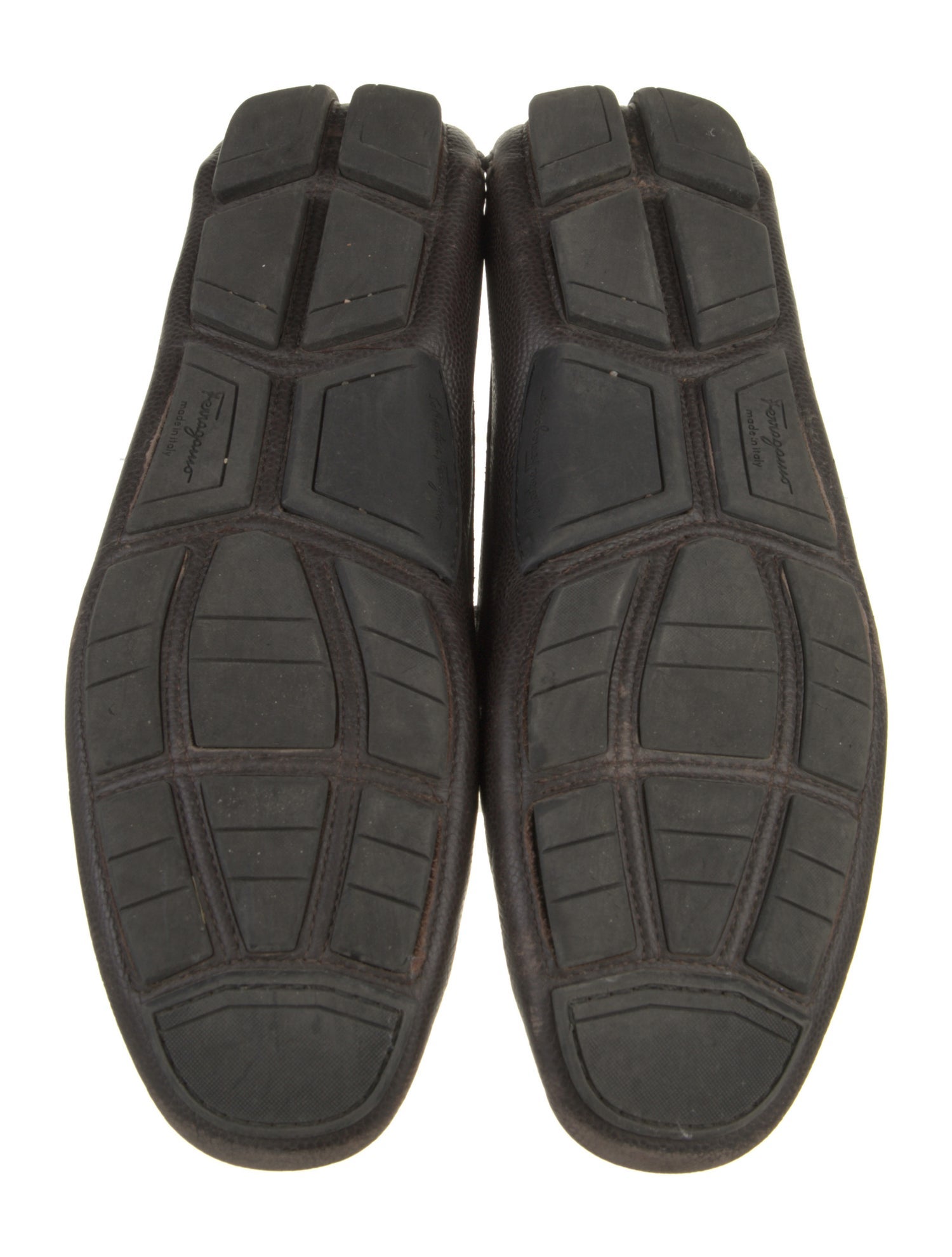 Salvatore Ferragamo Gancini Logo Leather Drivers