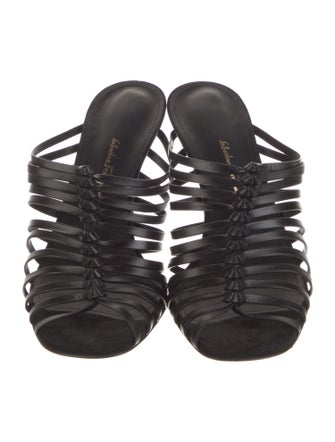 Salvatore Ferragamo Leather Slides