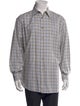 Salvatore Ferragamo Plaid Print Long Sleeve Dress Shirt