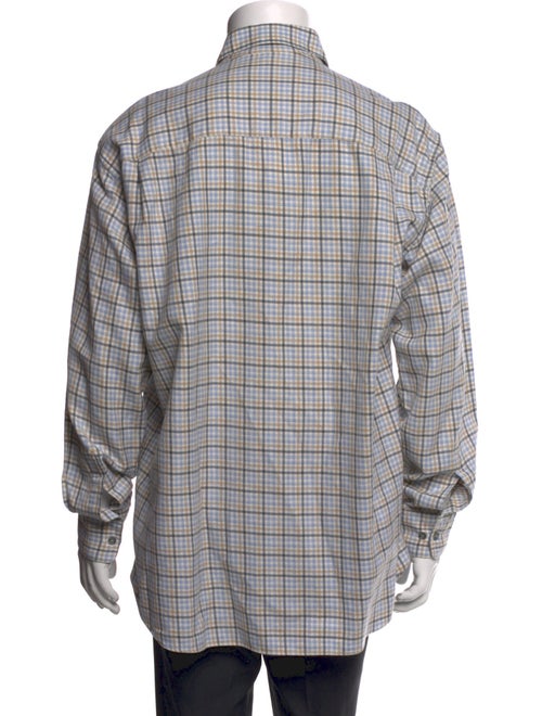 Salvatore Ferragamo Plaid Print Long Sleeve Dress Shirt