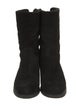 Salvatore Ferragamo Suede Fur Trim Boots