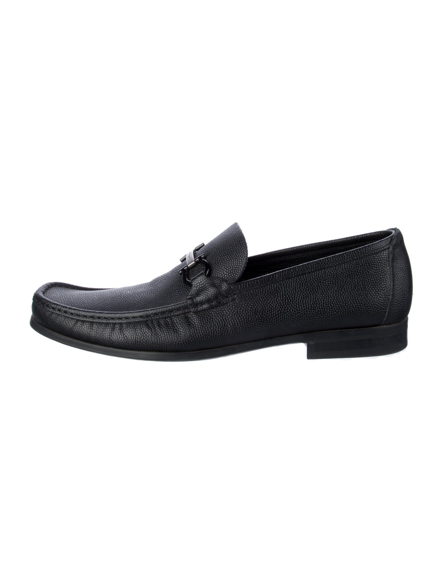 Salvatore Ferragamo Gancini Logo Leather Dress Loafers
