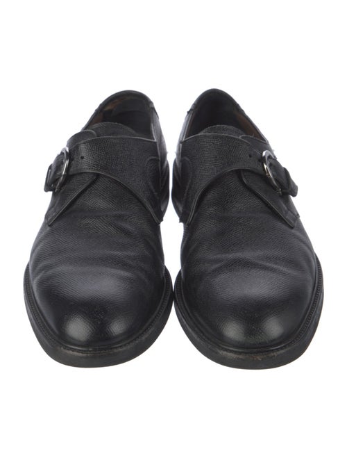 Salvatore Ferragamo Leather Monk Straps