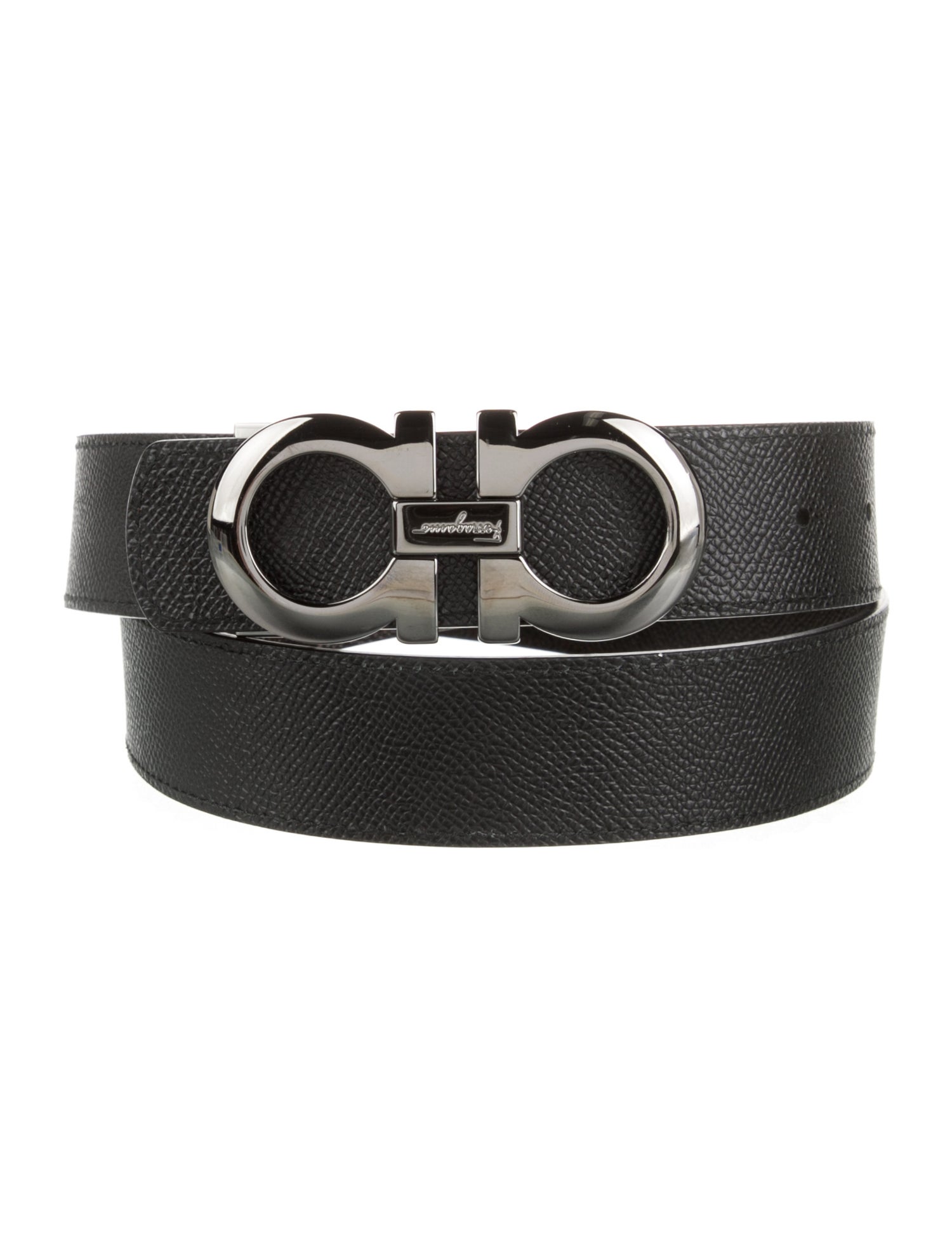 Salvatore Ferragamo Horsebit Accent Leather Belt