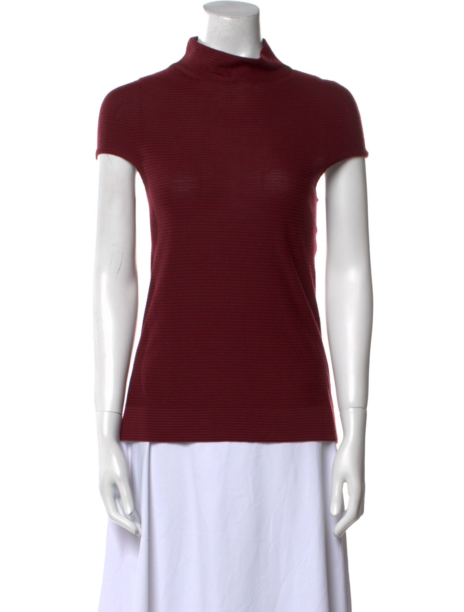 Salvatore Ferragamo Silk Mock Neck Top