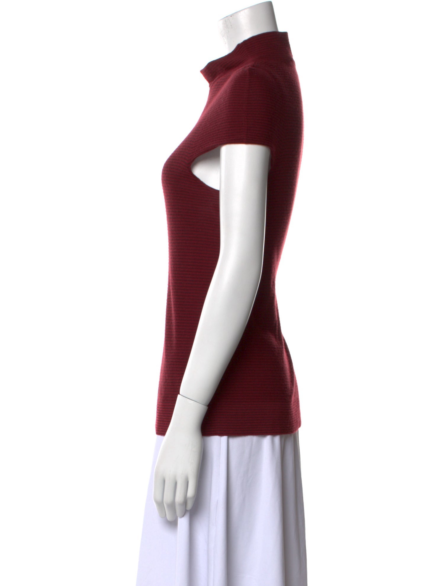 Salvatore Ferragamo Silk Mock Neck Top
