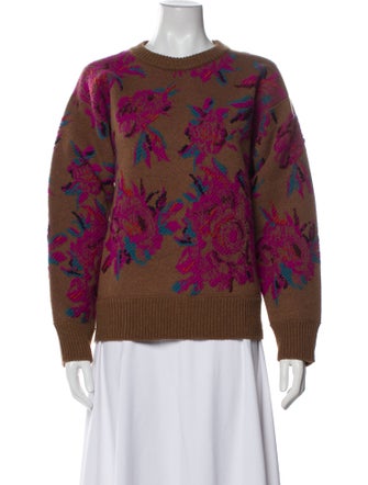 Salvatore Ferragamo Virgin Wool Printed Sweater