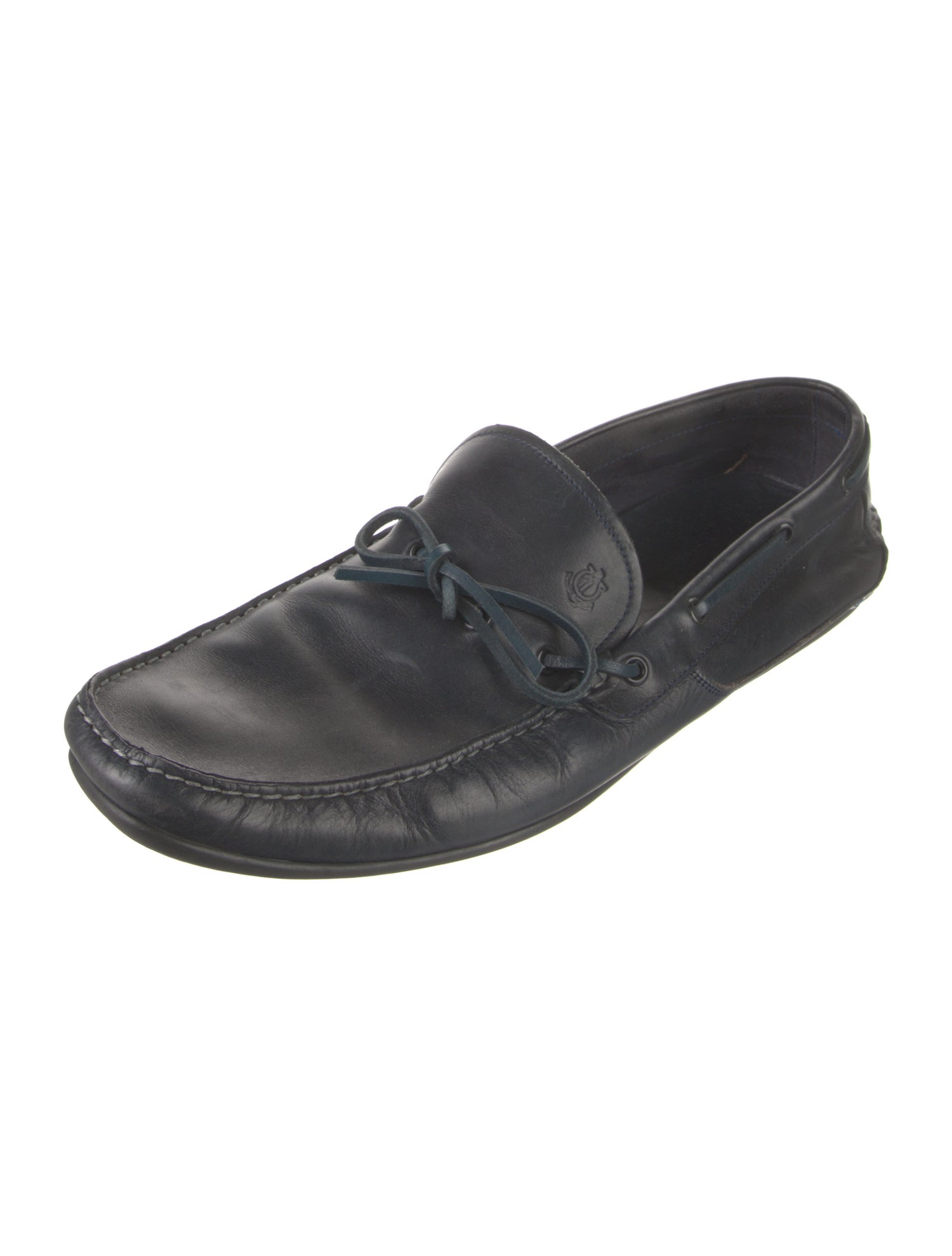 Salvatore Ferragamo Gancini Logo Leather Drivers