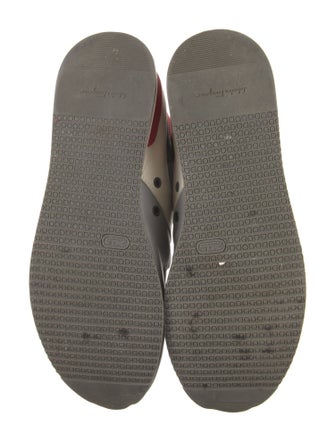 Salvatore Ferragamo Leather Colorblock Pattern Sneakers