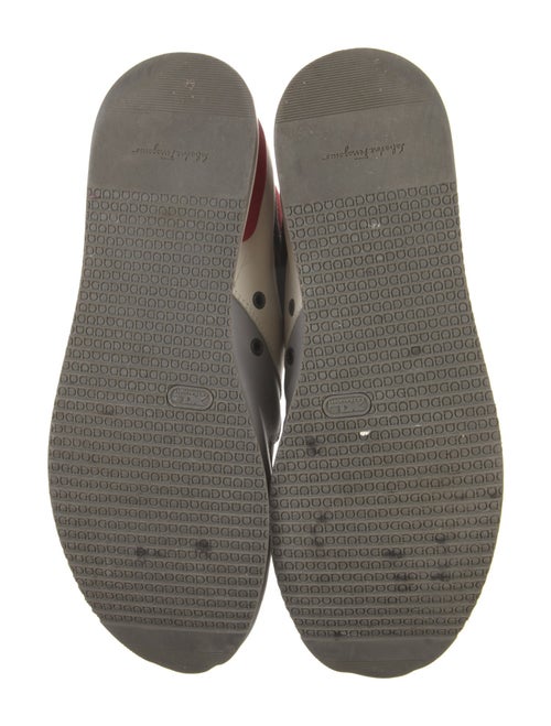 Salvatore Ferragamo Leather Colorblock Pattern Sneakers