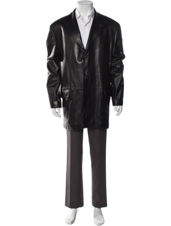 Salvatore Ferragamo Leather Overcoat