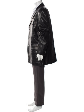 Salvatore Ferragamo Leather Overcoat