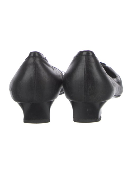 Salvatore Ferragamo Leather Bow Accents Pumps