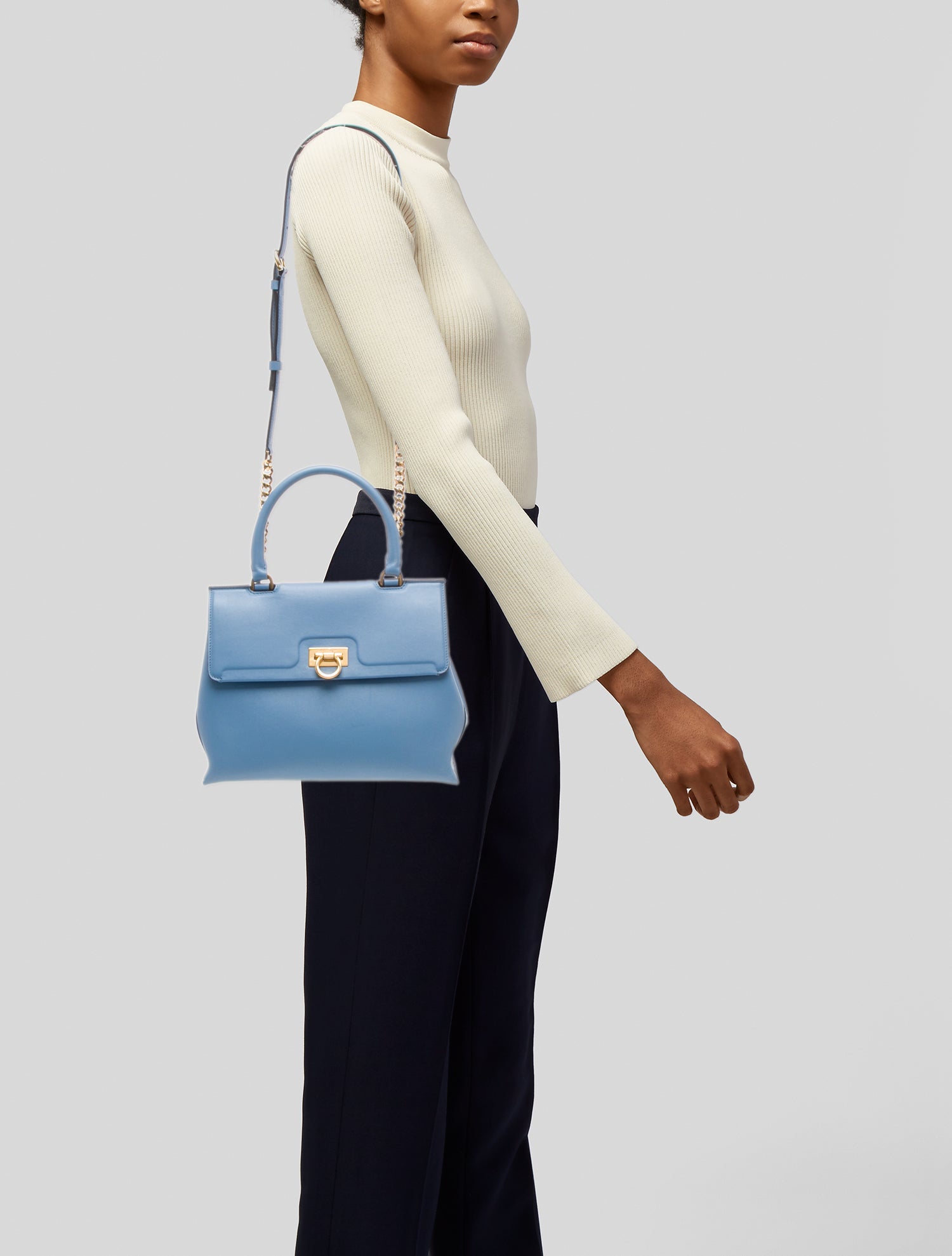 Salvatore Ferragamo Gancini Top Handle Bag