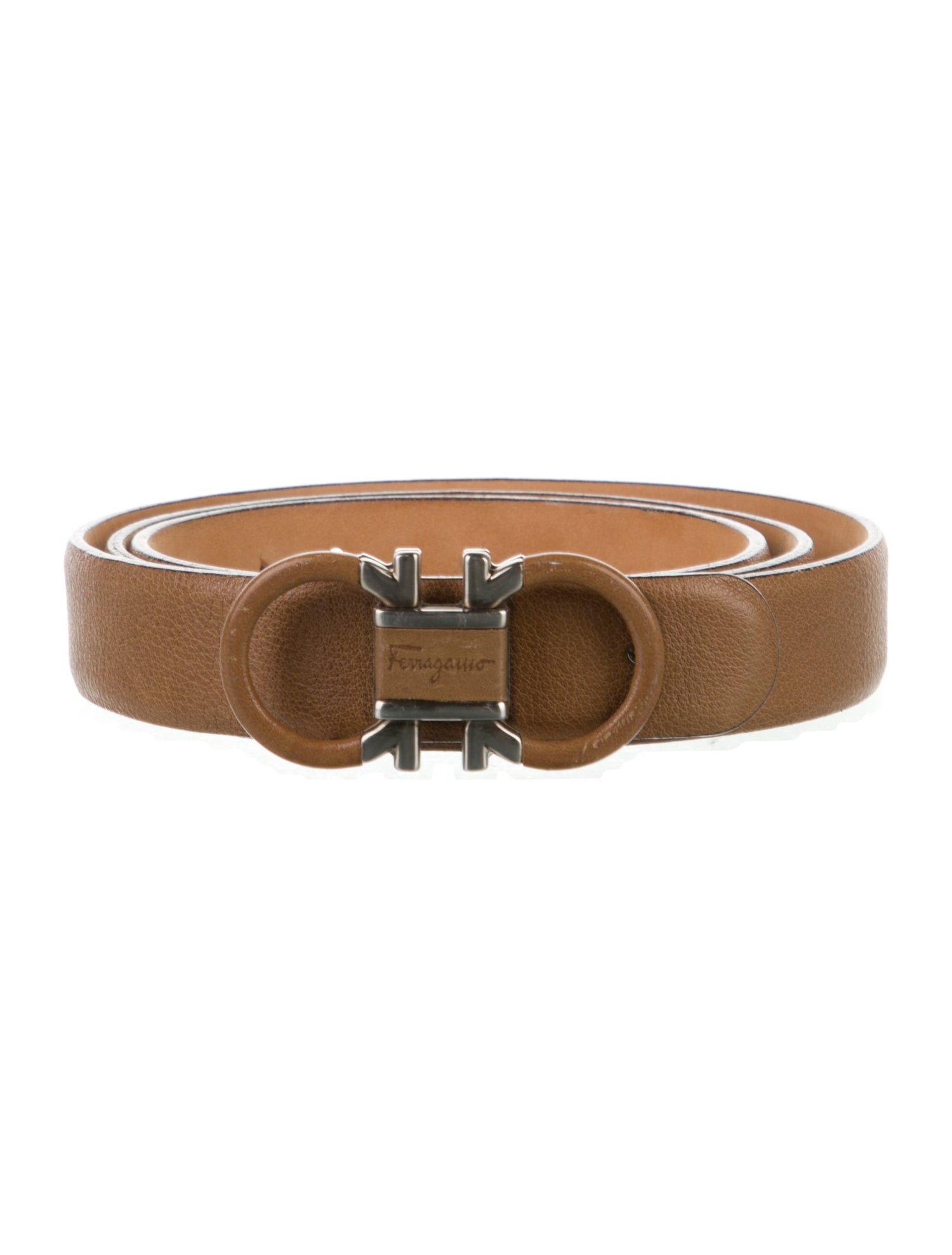 Salvatore Ferragamo Skinny Leather Belt