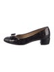 Salvatore Ferragamo Vara Bow Accent Patent Leather Ballet Flats