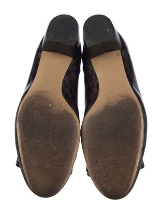 Salvatore Ferragamo Vara Bow Accent Patent Leather Ballet Flats