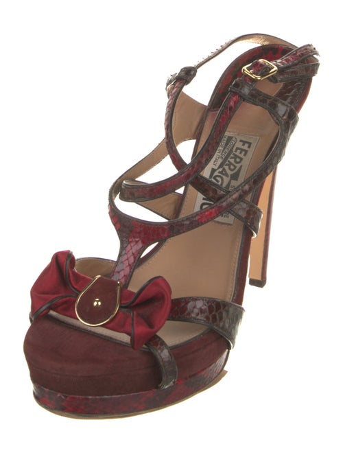 Salvatore Ferragamo Snakeskin Gladiator Sandals