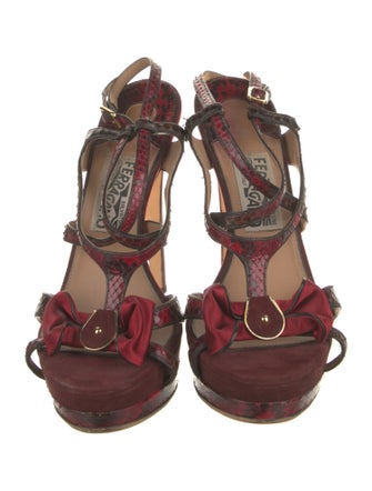 Salvatore Ferragamo Snakeskin Gladiator Sandals