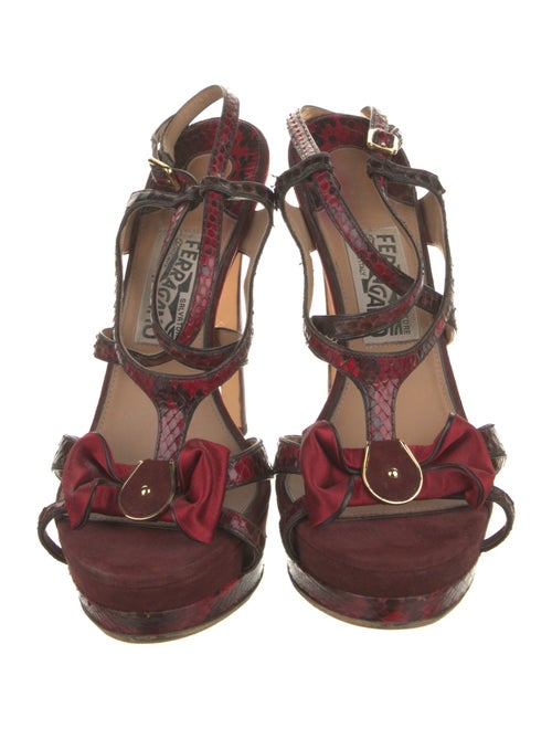 Salvatore Ferragamo Snakeskin Gladiator Sandals
