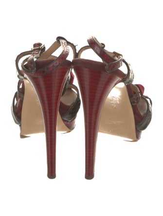 Salvatore Ferragamo Snakeskin Gladiator Sandals