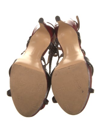 Salvatore Ferragamo Snakeskin Gladiator Sandals