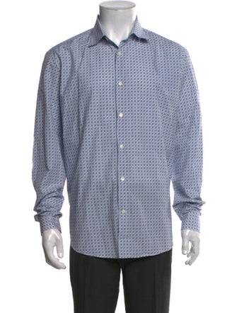 Salvatore Ferragamo Printed Long Sleeve Dress Shirt