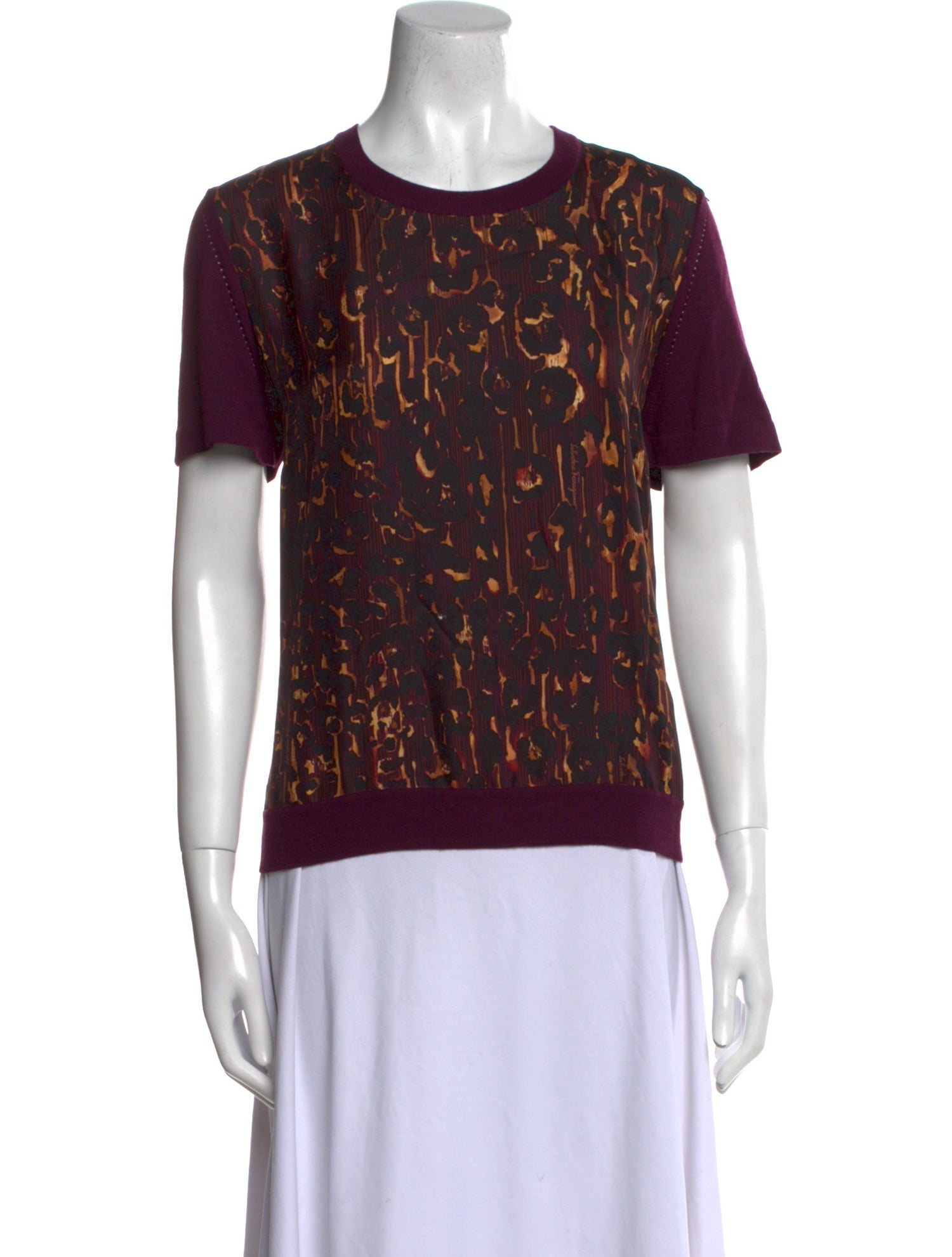 Salvatore Ferragamo Wool Printed T-Shirt