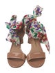 Salvatore Ferragamo Patent Leather Animal Print Sandals