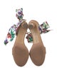 Salvatore Ferragamo Patent Leather Animal Print Sandals